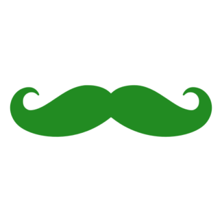 Moustache Decal (Green)